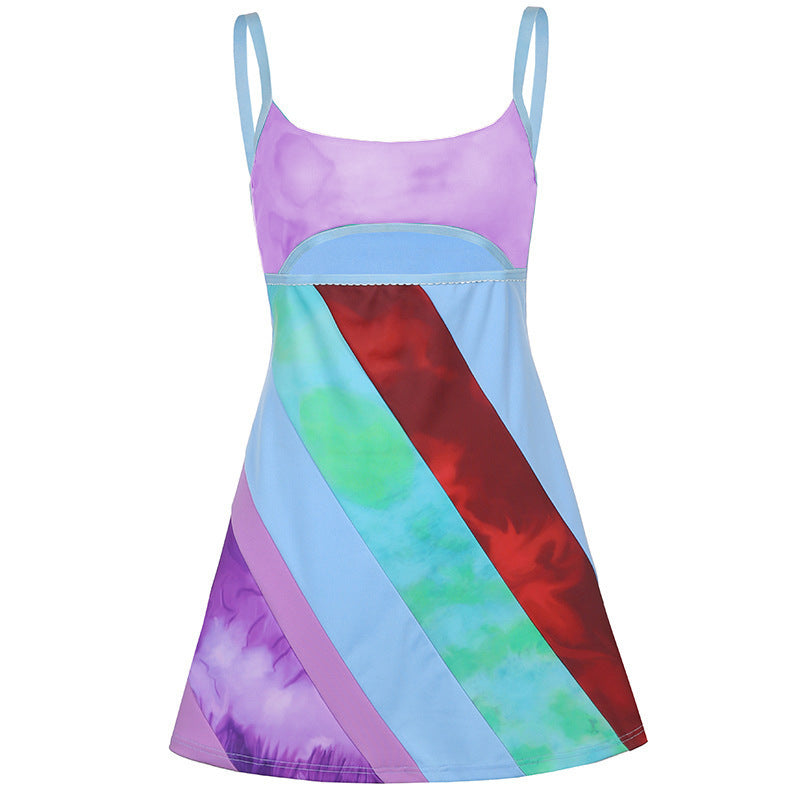 Tara Kelly | Patchwork Cut Out Mini Dress For Women