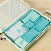 6-Piece Waterproof Packing Cubes Set - Blue