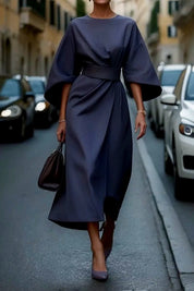 Adriana Henford | Black Batwing Sleeve Long Dress For Women