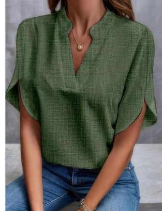 Lily Jones | Chiffon V-Neck Blouse For Women