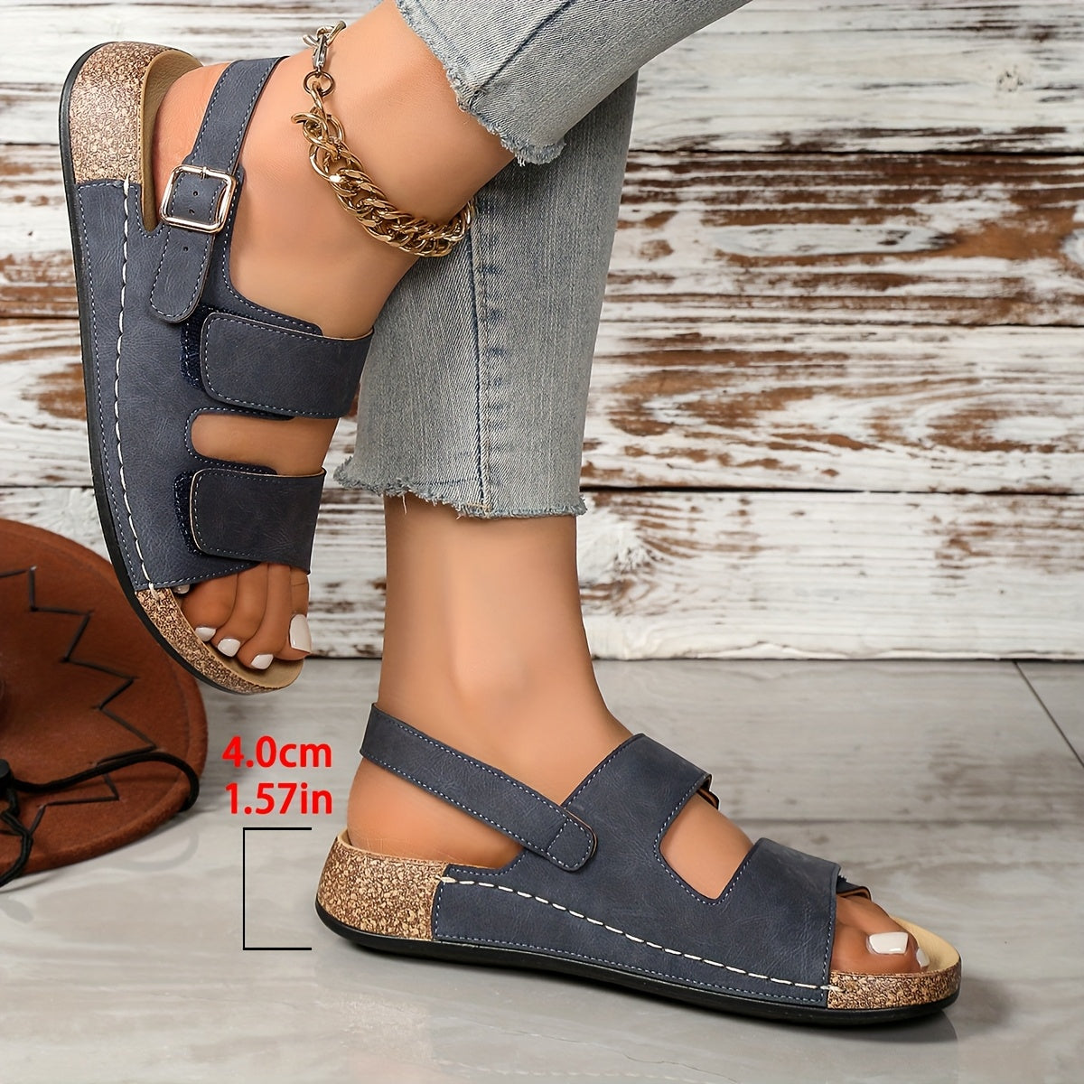 Olivia Sheldon | Adjustable Strap Comfort Sandals For Women