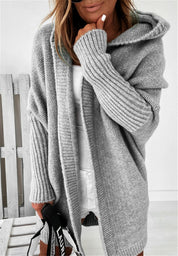 Elise Thornton | Oversized Hooded Knit Cardigan For Women