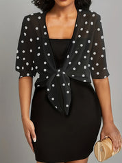 Beatrice Langley | Polka Dot Tie-Front Blouse For Women
