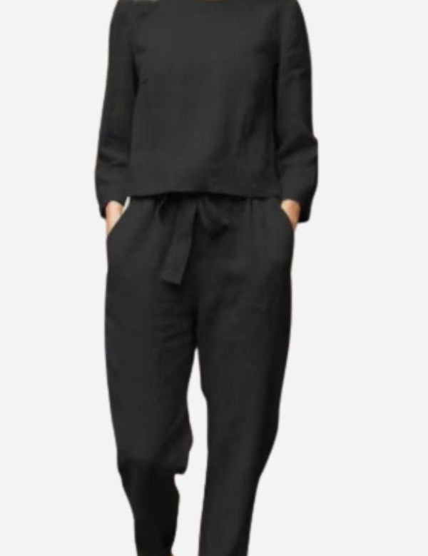 Brooke Patterson | Linen Two-Piece Lounge Set For Women