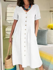 Olivia Cooper | Button-Front Summer Dress For Women