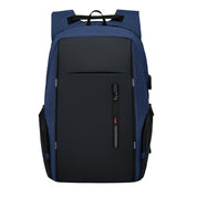 Water-Resistant USB Laptop Backpack - Blue