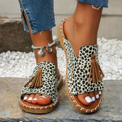 Naomi Kirkland | Woven Boho Sandals With Tassel Detail For Women