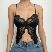 Freya Nolan | Lace Backless Cami Crop Top For Women