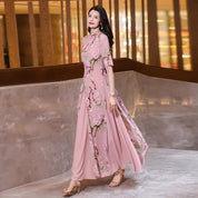 Ashleigh Williams | Floral Print Maxi Races Dress For Women