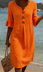 Beatrice Holloway | Relaxed Cotton Mini Dress For Women