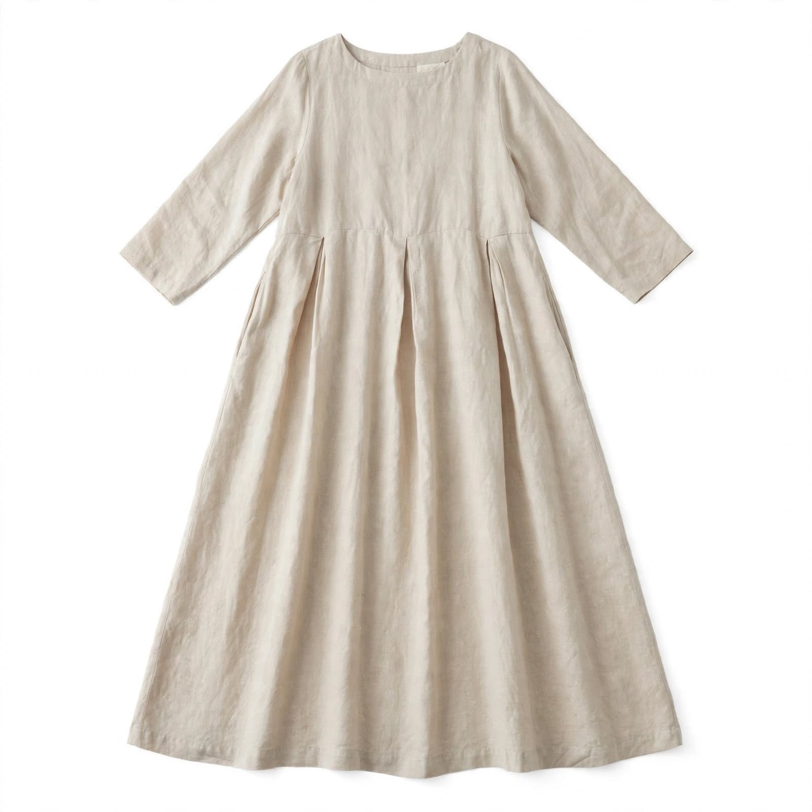 Silvana Windfield | Pleated Linen-Look Pocket Maxi Dress For Women