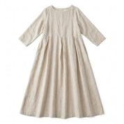 Silvana Windfield | Pleated Linen-Look Pocket Maxi Dress For Women