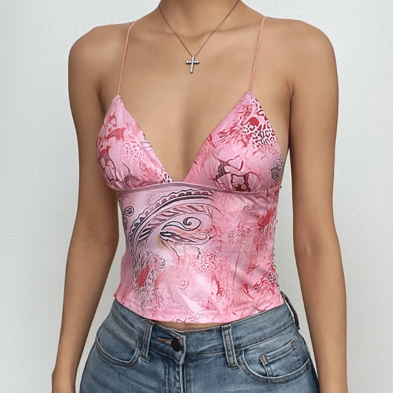 Freya Langston | Butterfly Print Crop Top For Women