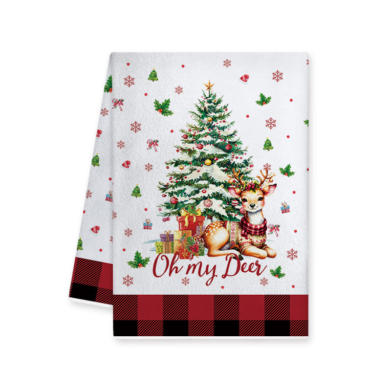 Joyful Home | Red Buffalo Plaid Christmas Kitchen Towel Unisex