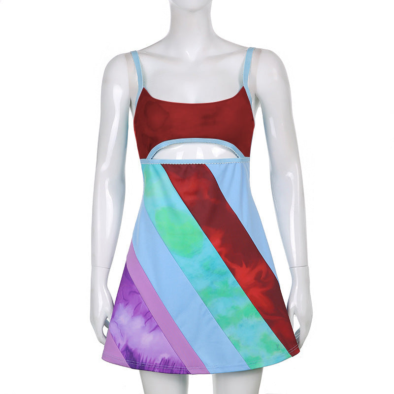 Tara Kelly | Patchwork Cut Out Mini Dress For Women
