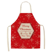 Chestnut | Red Tartan Script Print Christmas Apron Unisex