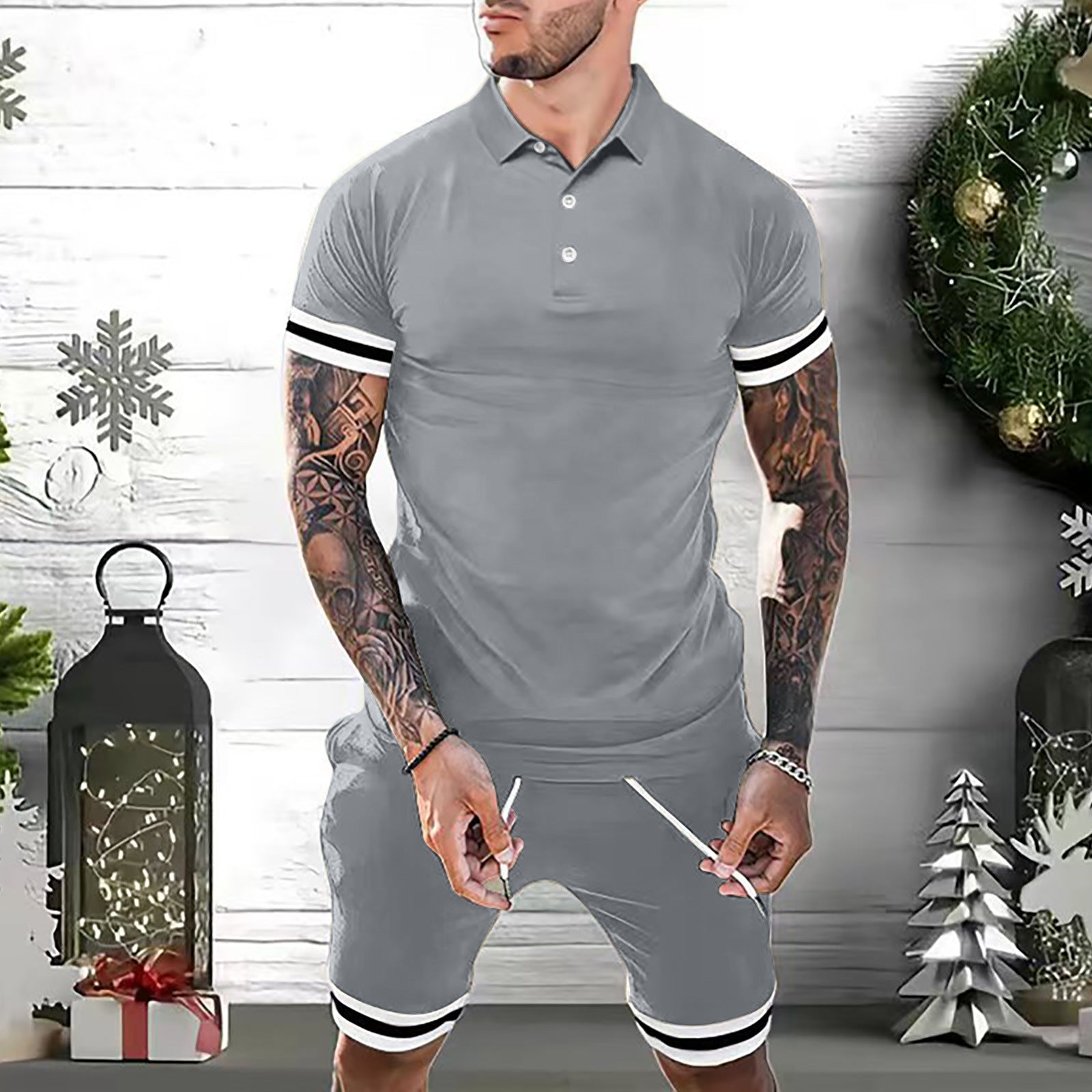 Wesley Chandler | Polo Shirt And Shorts Set For Men