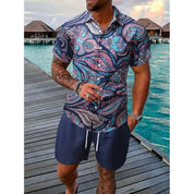 Dylan Foley | Tropical Print Shirt And Shorts Set For Men