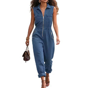 Thea Langford | Sleeveless Zip-Up Jumpsuit For Women
