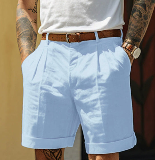Corey Ashworth | Linen Blend Shorts For Men