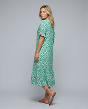 Isla Hargreaves | Ikat Print Tassel V-Neck Midi Dress For Women
