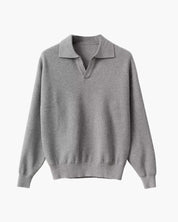 Lorenzo Virelli | Textured Knit Polo Sweater with Refined Minimalism For Men
