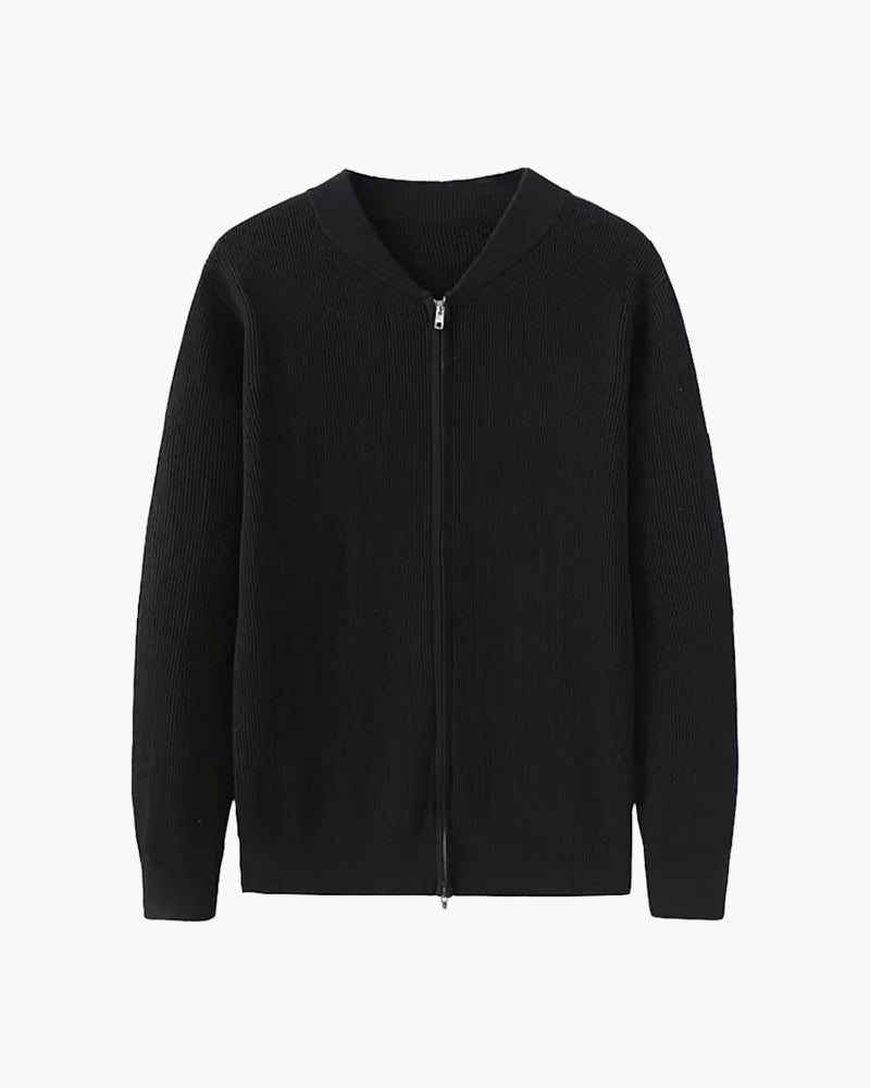 Matteo Bellini | Ribbed Zip Cardigan with Refined Comfort For Men