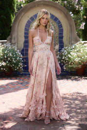 Olivia Redmond | Floral Halter Maxi Dress For Women