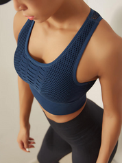 Isla Thackeray | Hollow-Out Mesh Sports Bra