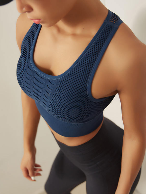 Isla Thackeray | Hollow-Out Mesh Sports Bra
