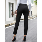 Olivia Evans | High-Waist Stretch Tapered Trousers For Women