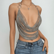 Lucy Prendergast | Metal Chain Crop Top For Women