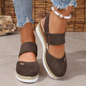 Harper Delaney | Braided Platform Wedge Sandals For Women