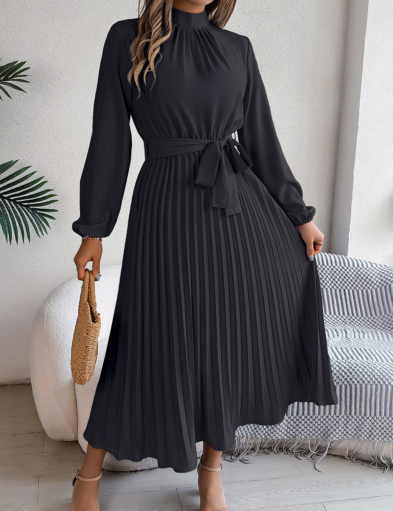 Lauren Ryan | Pleated Midi Dress For Women