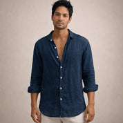 Ethan Bennett | Linen Button-Down Shirt For Men