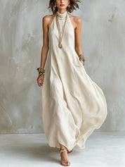 Ava Taylor | Bohemian Halter Maxi Races Dress For Women