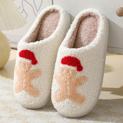 Frosty Cheer | Cream Santa Christmas Slippers Unisex