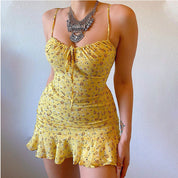 Eleanor Sheridan | Floral Summer Dress With Ruffle Hem For Women