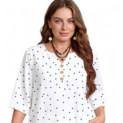 Ivy Redmond | Polka Dot Half Sleeve Blouse For Women