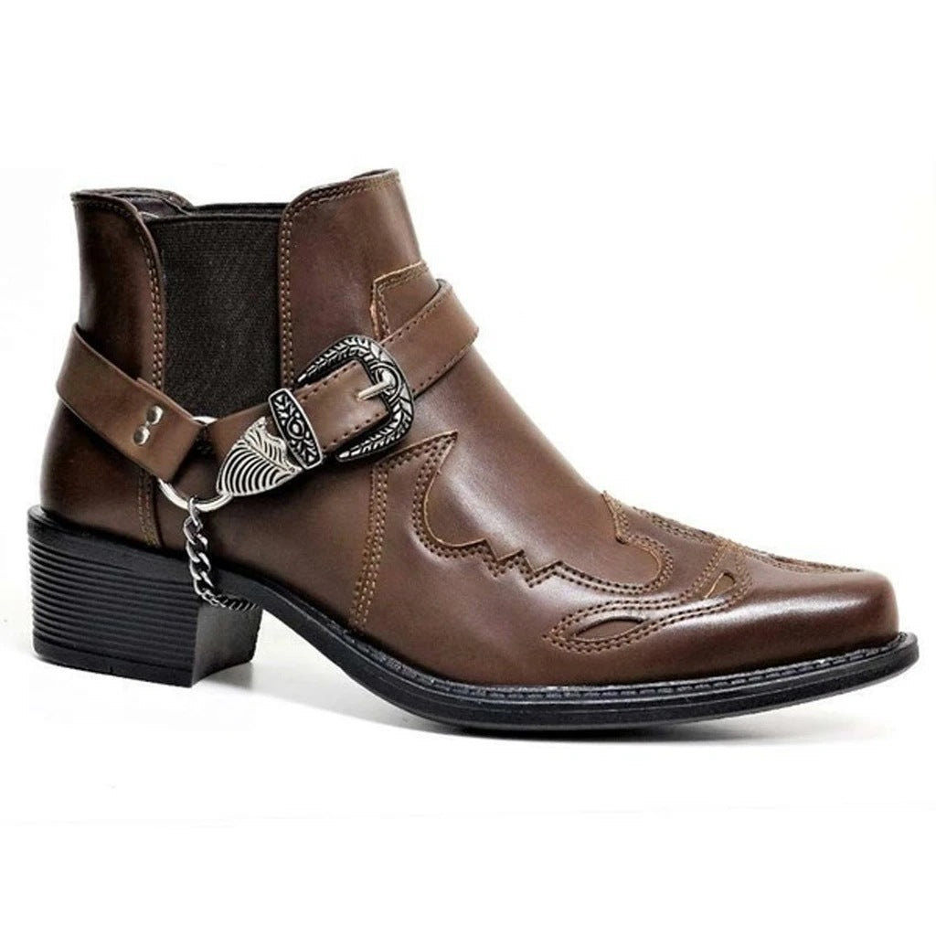 Dylan Reid | Buckle Strap Ankle Boots For Men