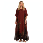 Charlotte Ashby | Floral Maxi Dress With Sheer Voile Coat For Women