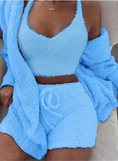 Zita Brayham | Fluffy 3-Piece Lounge Set For Women