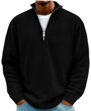 Liam Robertson | Ribbed Corduroy Quarter-Zip Sweatshirt For Men