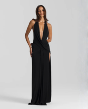 Valentina Moreau | Backless Satin Evening Maxi Dress For Women