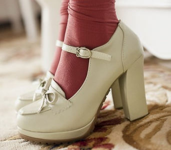 Romina Tarford | Bow Mary Jane Platform Block Heel Pumps For Women