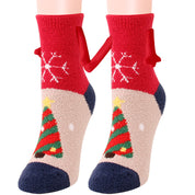 Ember | Red Santa Magnetic Christmas Socks Unisex & Couples