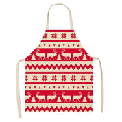 Chestnut | Red Tartan Script Print Christmas Apron Unisex
