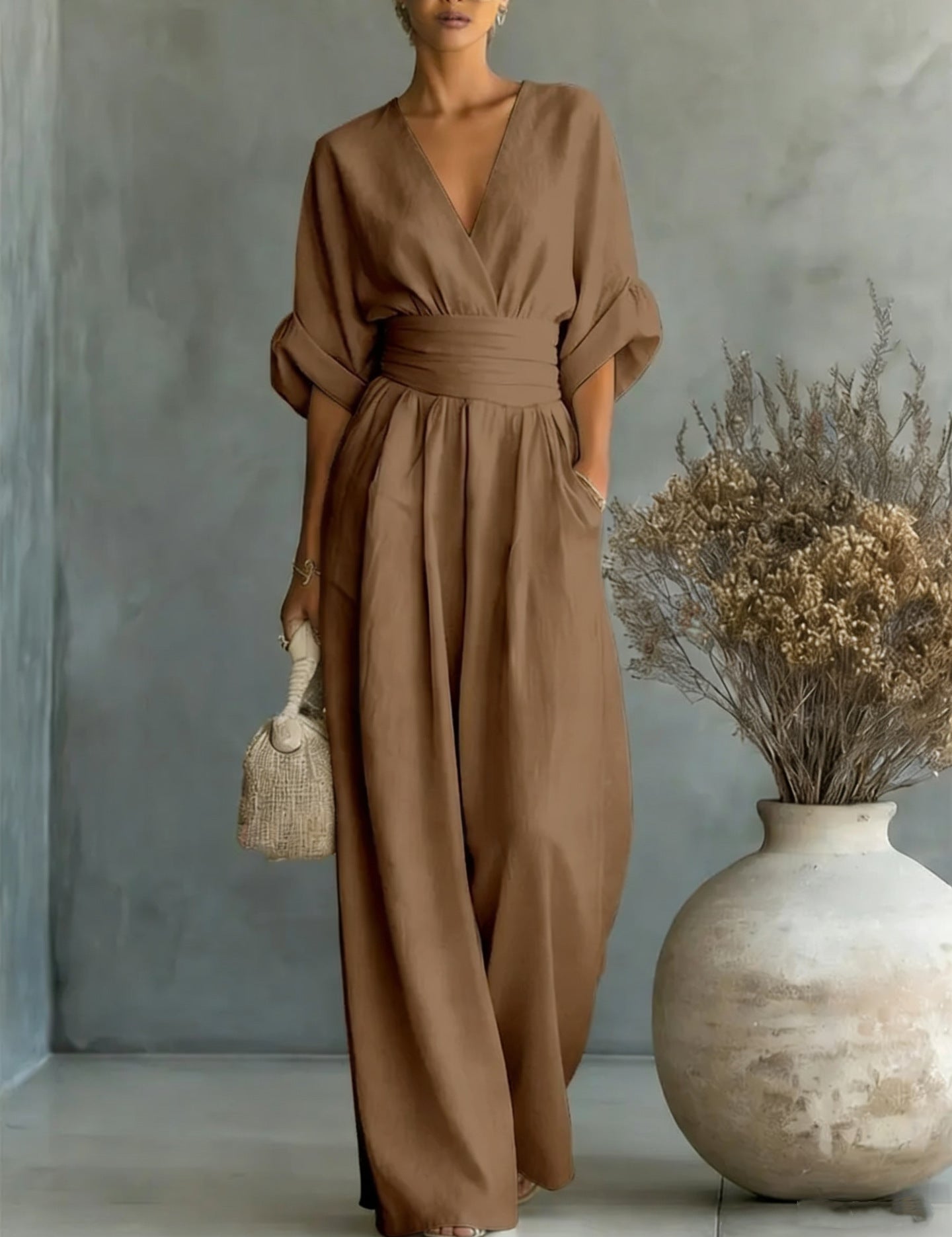 Sophia Merriweather | Wide-Leg Linen Jumpsuit For Women