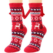 Ember | Red Santa Magnetic Christmas Socks Unisex & Couples