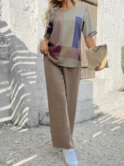 Piper Fenwick | Patchwork Colour Block Two-Piece Set For Women
